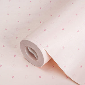 Luxury Pink Textured Wallpaper, Premium Non-Woven Wall Covering, 41.7"W x 614"H, Washable Removable for Living Room Bedroom A