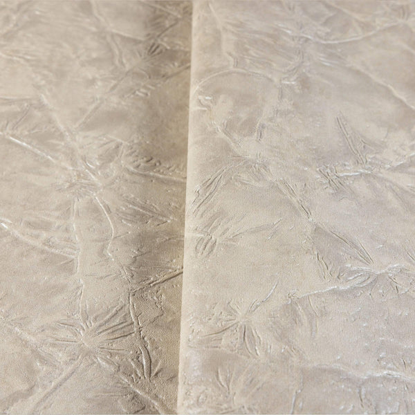 Luxury Beige Textured Wallpaper, Premium Non-Woven Wall Covering, 41.7"W x 398"H, Washable Removable for Living Room Bedroom 