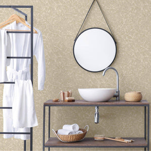 Luxury Beige Textured Wallpaper, Premium Non-Woven Wall Covering, 41.7"W x 398"H, Washable Removable for Living Room Bedroom 