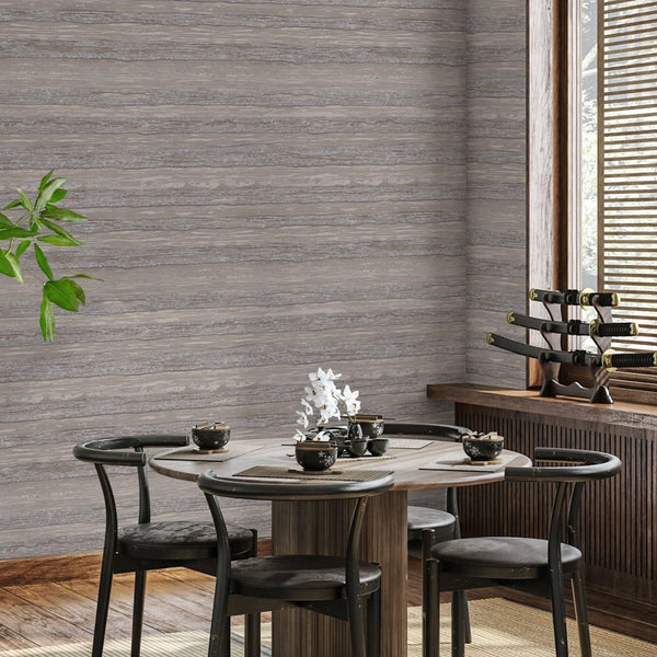 Luxury Beige Striped Stripe Glossy Wallpaper, Farmhouse Non-Woven Wall Covering, 41.7"W x 614"H, Washable Removable for Livin