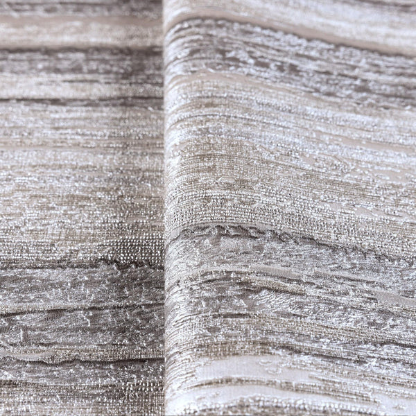 Luxury Beige Striped Stripe Glossy Wallpaper, Farmhouse Non-Woven Wall Covering, 41.7"W x 614"H, Washable Removable for Livin