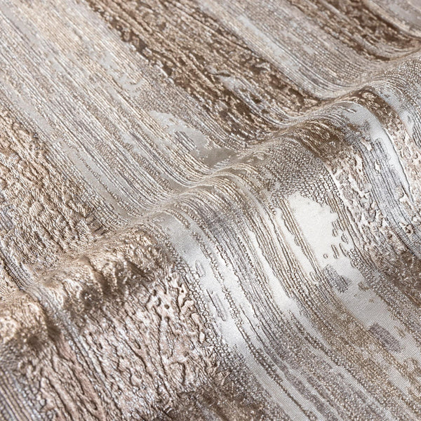 Luxury Brown Striped Stripe Glossy Wallpaper, Boho Non-Woven Wall Covering, 41.7"W x 614"H, Washable Removable for Living Roo