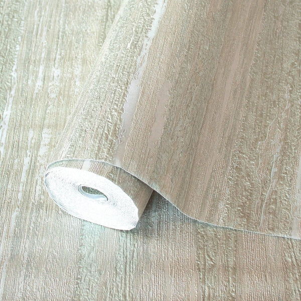 Luxury Beige Striped Stripe Glossy Wallpaper, Country Non-Woven Wall Covering, 41.7"W x 614"H, Washable Removable for Living 