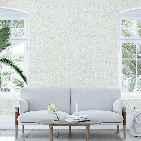Luxury Ivory Abstract Textured 3D Embossed Wallpaper, Glam Non-Woven Wall Covering, 41.7"W x 398"H, Washable Removable for Li