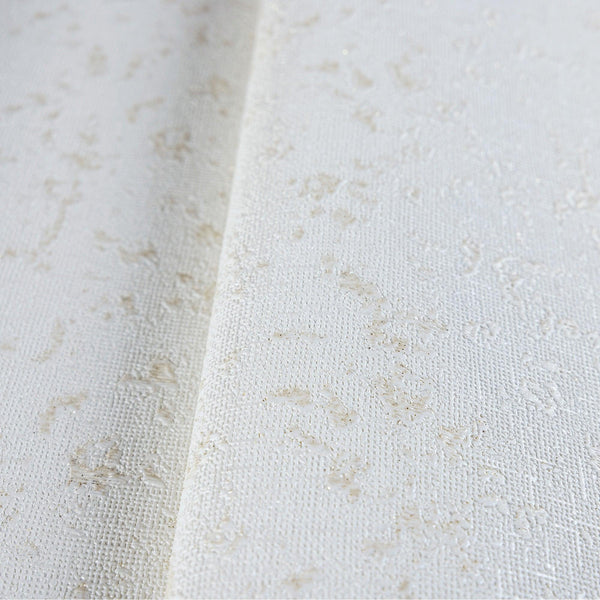 Luxury Ivory Abstract Textured 3D Embossed Wallpaper, Glam Non-Woven Wall Covering, 41.7"W x 398"H, Washable Removable for Li
