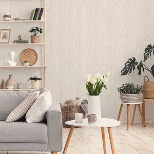 Luxury Ivory Geometric Embossed 3D Embossed Wallpaper, Coastal Non-Woven Wall Covering, 41.7"W x 614"H, Washable Removable fo