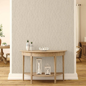 Luxury Ivory Geometric Embossed 3D Embossed Wallpaper, Coastal Non-Woven Wall Covering, 41.7"W x 614"H, Washable Removable fo
