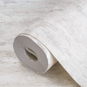 Luxury Ivory Abstract Distressed Wallpaper, Coastal Non-Woven Wall Covering, 41.7"W x 398"H, Washable Removable for Living Ro
