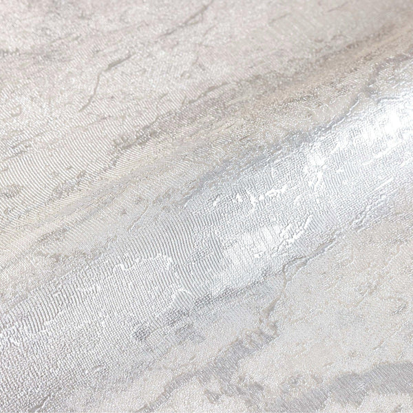 Luxury Ivory Abstract Distressed Wallpaper, Coastal Non-Woven Wall Covering, 41.7"W x 398"H, Washable Removable for Living Ro