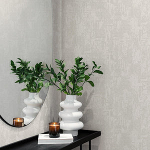 Luxury Ivory Distressed Embossed 3D Embossed Wallpaper, Mediterranean Non-Woven Wall Covering, 41.7"W x 614"H, Washable Remov