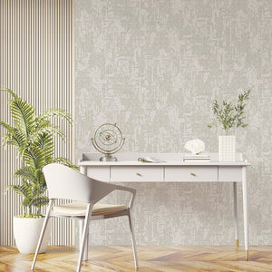 Luxury Ivory Distressed Embossed 3D Embossed Wallpaper, Mediterranean Non-Woven Wall Covering, 41.7"W x 614"H, Washable Remov