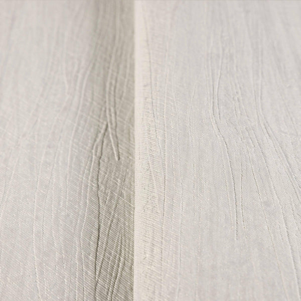 Luxury Ivory Stripe Textured 3D Embossed Wallpaper, Traditional Non-Woven Wall Covering, 41.7"W x 398"H, Washable Removable f