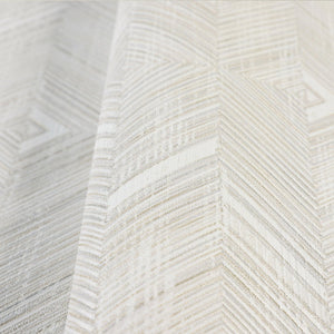 Luxury Ivory Geometric Textured Wallpaper, Coastal Non-Woven Wall Covering, 41.7"W x 614"H, Washable Removable for Living Roo