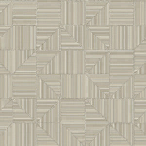 Luxury Ivory Geometric Textured Wallpaper, Contemporary Non-Woven Wall Covering, 41.7"W x 614"H, Washable Removable for Livin
