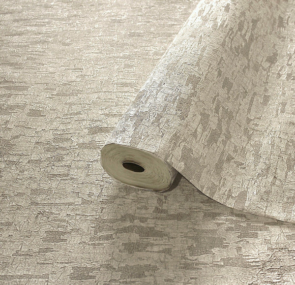 Luxury Ivory Textured Embossed 3D Embossed Wallpaper, Lodge Non-Woven Wall Covering, 41.7"W x 614"H, Washable Removable for L