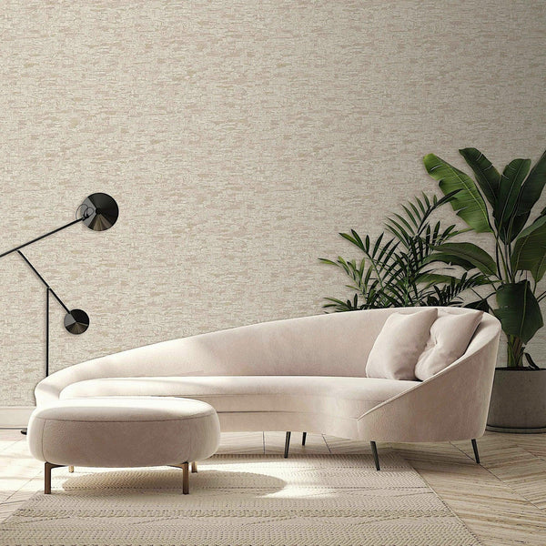 Luxury Ivory Textured Embossed 3D Embossed Wallpaper, Lodge Non-Woven Wall Covering, 41.7"W x 614"H, Washable Removable for L