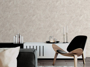 Luxury Ivory Distressed Metallic 3D Embossed Wallpaper, Contemporary Non-Woven Wall Covering, 41.7"W x 614"H, Washable Remova