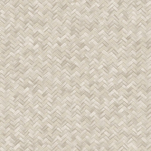 Luxury Beige Chevron Geometric 3D Embossed Wallpaper, Boho Non-Woven Wall Covering, 41.7"W x 614"H, Washable Removable for Li