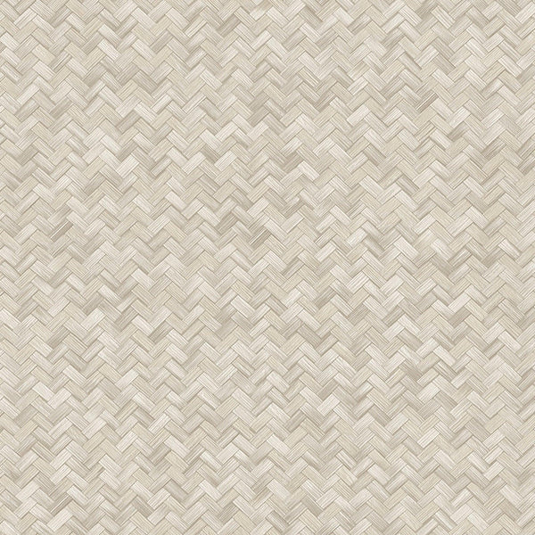 Luxury Beige Chevron Geometric 3D Embossed Wallpaper, Boho Non-Woven Wall Covering, 41.7"W x 614"H, Washable Removable for Li