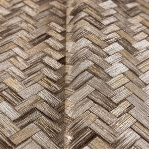 Luxury Brown Chevron Geometric 3D Embossed Wallpaper, Farmhouse Non-Woven Wall Covering, 41.7"W x 614"H, Washable Removable f