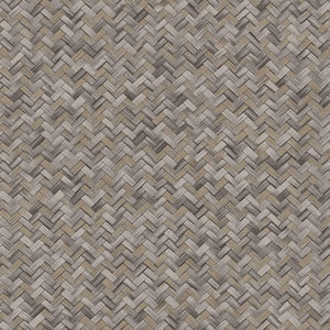 Luxury Brown Chevron Geometric 3D Embossed Wallpaper, Farmhouse Non-Woven Wall Covering, 41.7"W x 614"H, Washable Removable f