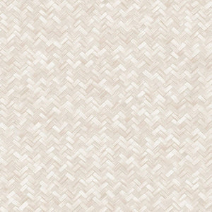 Luxury Cream Chevron Geometric 3D Embossed Wallpaper, Country Non-Woven Wall Covering, 41.7"W x 614"H, Washable Removable for