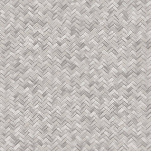 Luxury Gray Chevron Geometric 3D Embossed Wallpaper, Traditional Non-Woven Wall Covering, 41.7"W x 614"H, Washable Removable 