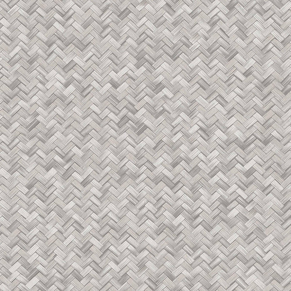 Luxury Gray Chevron Geometric 3D Embossed Wallpaper, Traditional Non-Woven Wall Covering, 41.7"W x 614"H, Washable Removable 