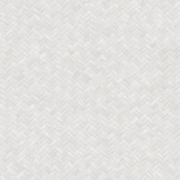 Luxury Ivory Chevron Geometric 3D Embossed Wallpaper, Coastal Non-Woven Wall Covering, 41.7"W x 614"H, Washable Removable for
