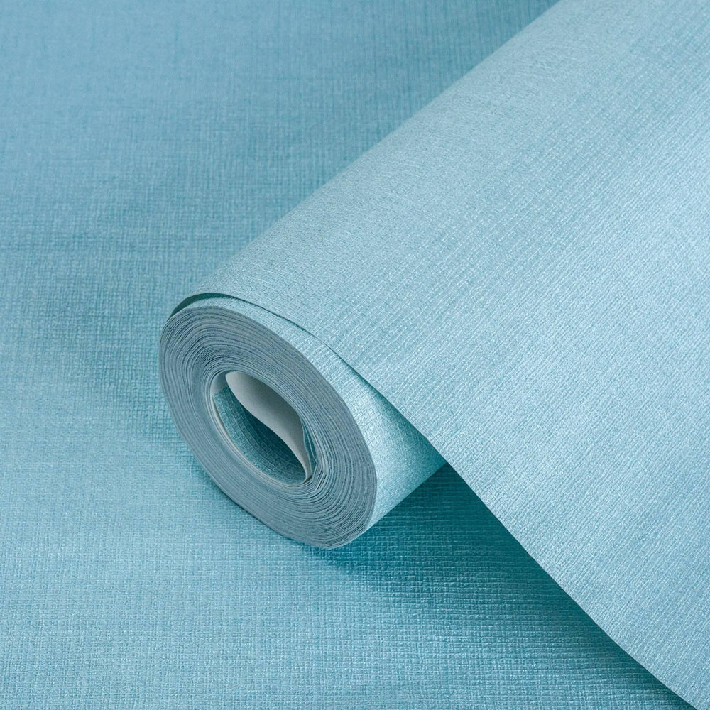Luxury Blue Textured Wallpaper, Premium Non-Woven Wall Covering, 41.7"W x 614"H, Washable Removable for Living Room Bedroom A
