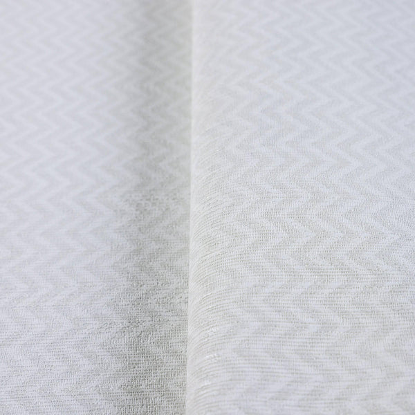 Luxury White Chevron Textured Wallpaper, Premium Non-Woven Wall Covering, 41.7"W x 614"H, Washable Removable for Living Room 