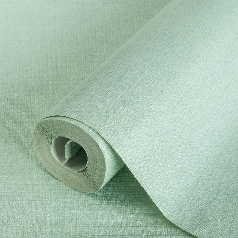 Luxury Green Textured Wallpaper, Premium Non-Woven Wall Covering, 41.7"W x 614"H, Washable Removable for Living Room Bedroom 