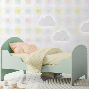 Luxury White Textured Wallpaper, Premium Non-Woven Wall Covering, 41.7"W x 614"H, Washable Removable for Living Room Bedroom 