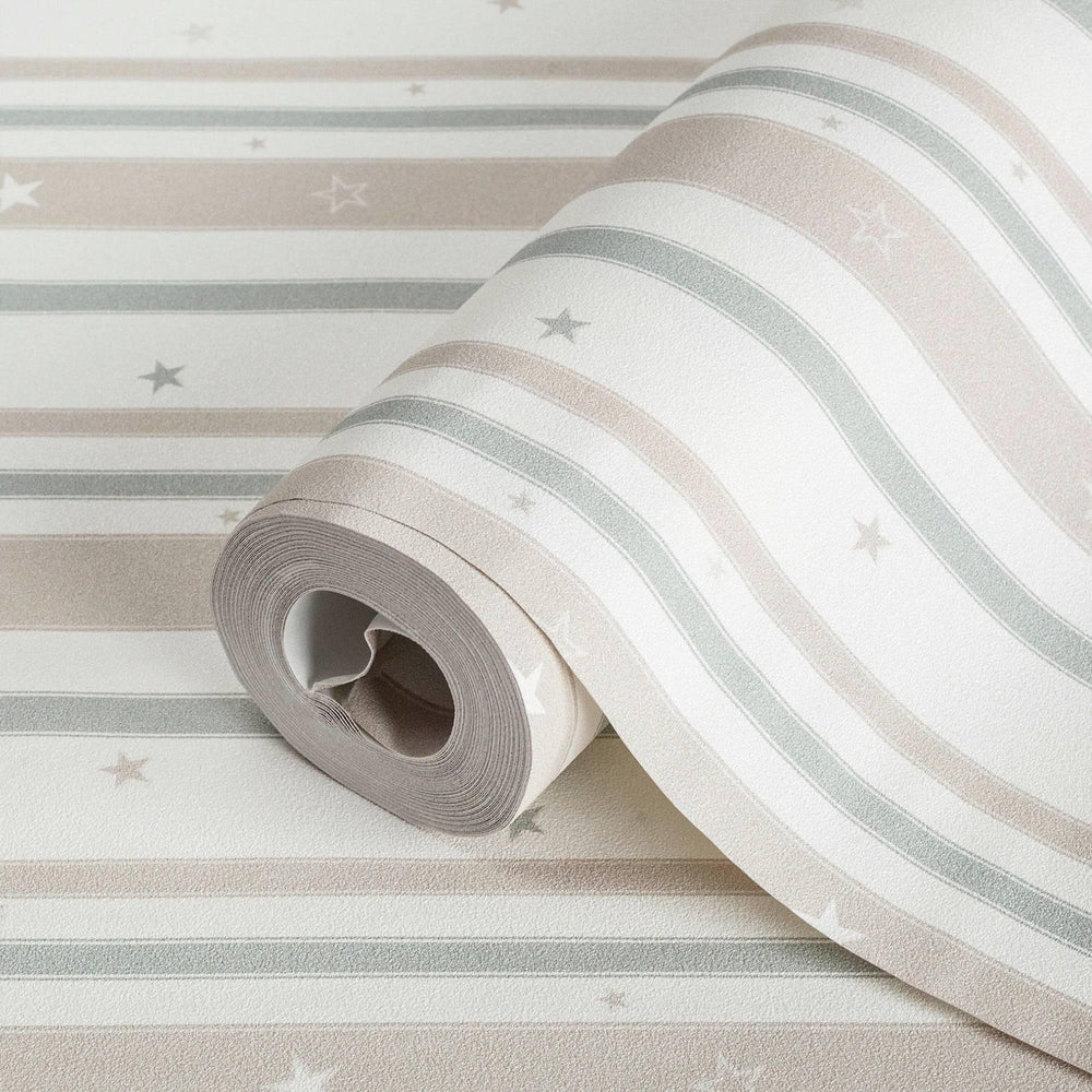 Luxury White Striped Textured Wallpaper, Premium Non-Woven Wall Covering, 41.7"W x 614"H, Washable Removable for Living Room 