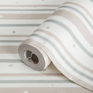 Luxury White Striped Textured Wallpaper, Premium Non-Woven Wall Covering, 41.7"W x 614"H, Washable Removable for Living Room 
