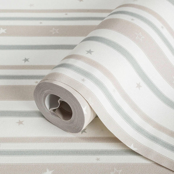 Luxury White Striped Textured Wallpaper, Premium Non-Woven Wall Covering, 41.7"W x 614"H, Washable Removable for Living Room 