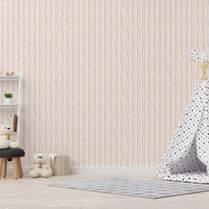 Luxury White Striped Textured Wallpaper, Premium Non-Woven Wall Covering, 41.7"W x 614"H, Washable Removable for Living Room 
