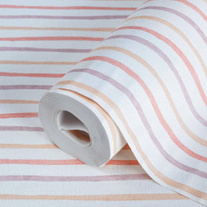 Luxury White Striped Textured Wallpaper, Premium Non-Woven Wall Covering, 41.7"W x 614"H, Washable Removable for Living Room 