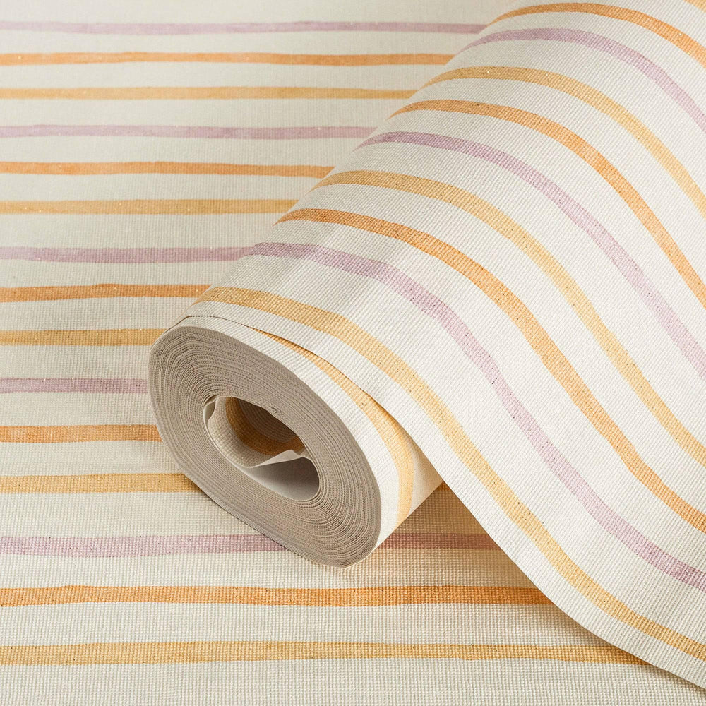 Luxury Yellow Striped Textured Wallpaper, Premium Non-Woven Wall Covering, 41.7"W x 614"H, Washable Removable for Living Room