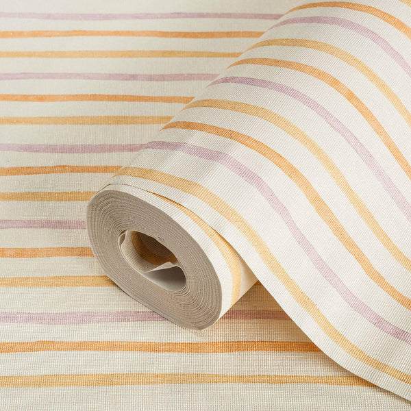 Luxury Yellow Striped Textured Wallpaper, Premium Non-Woven Wall Covering, 41.7"W x 614"H, Washable Removable for Living Room