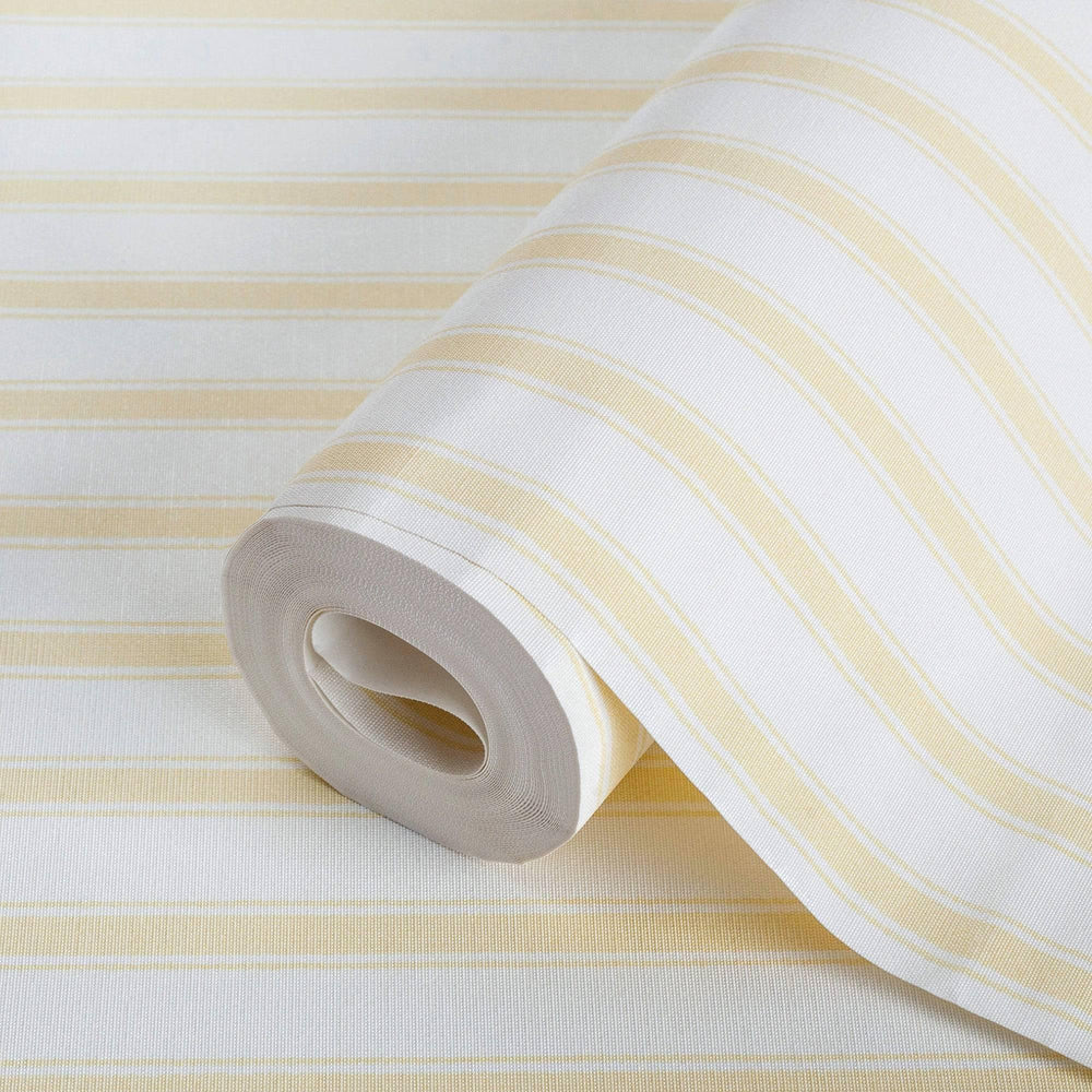 Luxury Yellow Striped Textured Wallpaper, Premium Non-Woven Wall Covering, 41.7"W x 614"H, Washable Removable for Living Room