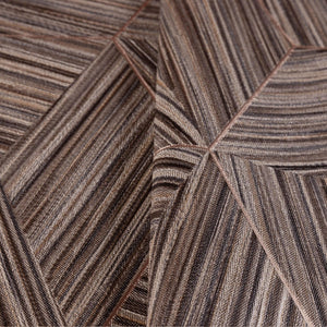 Luxury Brown Geometric Embossed 3D Embossed Wallpaper, Contemporary Non-Woven Wall Covering, 41.7"W x 398"H, Washable Removab