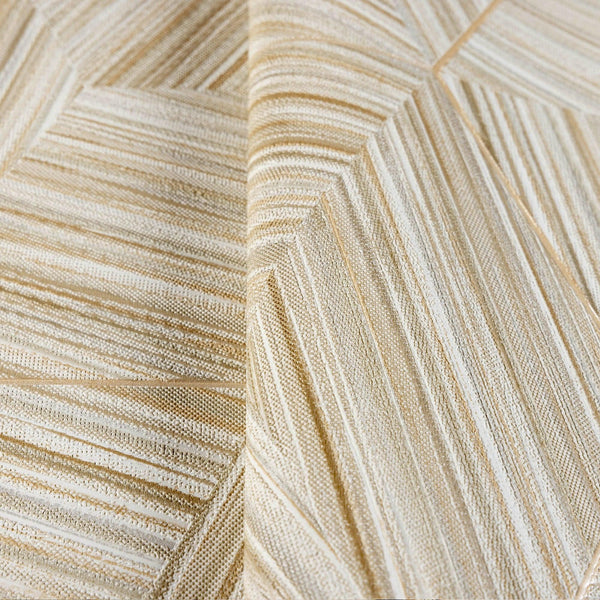 Luxury Cream Geometric Embossed 3D Embossed Wallpaper, Elegant Non-Woven Wall Covering, 41.7"W x 398"H, Washable Removable fo