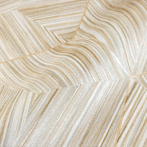 Luxury Cream Geometric Embossed 3D Embossed Wallpaper, Elegant Non-Woven Wall Covering, 41.7"W x 398"H, Washable Removable fo
