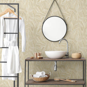 Luxury Cream Geometric Embossed 3D Embossed Wallpaper, Elegant Non-Woven Wall Covering, 41.7"W x 398"H, Washable Removable fo