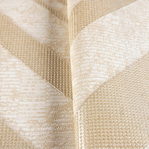 Luxury Cream Chevron Textured 3D Embossed Wallpaper, Modern Non-Woven Wall Covering, 41.7"W x 398"H, Washable Removable for L