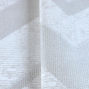 Luxury White Chevron Textured 3D Embossed Wallpaper, Industrial Non-Woven Wall Covering, 41.7"W x 398"H, Washable Removable f