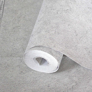 Luxury Gray Stone Textured Wallpaper, Farmhouse Non-Woven Wall Covering, 41.7"W x 398"H, Washable Removable for Living Room B