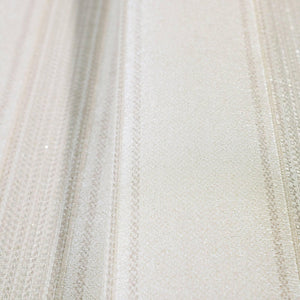 Luxury Cream Striped Stripe Wallpaper, Mid-Century Non-Woven Wall Covering, 41.7"W x 398"H, Washable Removable for Living Roo