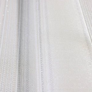 Luxury White Striped Stripe Wallpaper, Farmhouse Non-Woven Wall Covering, 41.7"W x 398"H, Washable Removable for Living Room 